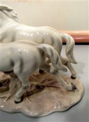 PAIR ECHT ALTMAN PROCELAIN GALLOPING HORSES - ONE PAIR 8